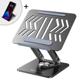 WOZINSKY WRS-CPY84SB Notebook/táblagép állvány + mobiltelefon állvány BLACK