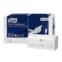 TORK Kéztörlő, hajtogatott, H5 rendszer, 1 rétegű, Advanced, TORK "PeakServe", fehér-szürke nyomat