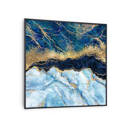 Klarstein Wonderwall Air Art Smart, infravörös hősugárzó, 60 x 60 cm, 350 W, kék márvány (HTR10-WAASm350WBlMbB)