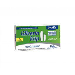 JutaVit Glicerin végbélkúp 2500mg Felnőtteknek, 12 db