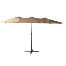 Rojaplast Double ZWU-307 napernyő, hajtókarral - bézs - 456 cm