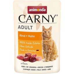 Animonda Carny marhás és csirkés alutasakos eledel macskáknak (12 x 85 g) 1.02kg