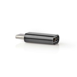 Nedis CCGB60910BK - USB-C adapter | USB 2.0 | USB-C™ csatlakozó | USB Micro-B aljzat | 480 Mbps | Kerek | Nikkelezett | Nikkelezés