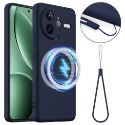 RUBBER MAGSAFE Szilikon tok Xiaomi Poco F7 Ultra NAVY BLUE készülékhez