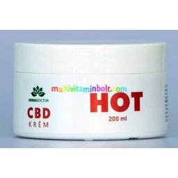 CBD HOT krém 200 ml, 18-féle gyógynövény, gyulladáscsökkentő, melegítő, fájdalomcsillapító - HerbaDoctor