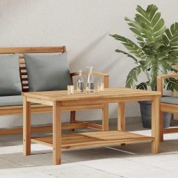 vidaXL Dohányzóasztal tárolóval Barna 90 x 50 x 45 cm Tömör Teakfa