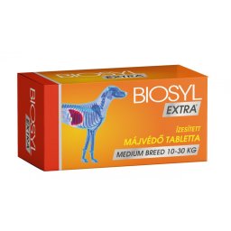 BIOSYL EXTRA(R) MEDIUM BREED 10-30 KG kutyának májvédő tabletta 30db