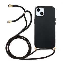 ROPE Huzat kábellel Apple iPhone 15 fekete