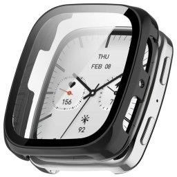 PC FULL COVER Műanyag tok üveggel Amazfit Active 2 (Square) fekete