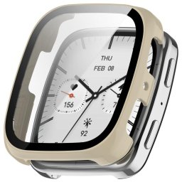 PC FULL COVER Műanyag tok üveggel Amazfit Active 2 (Square) IVORY