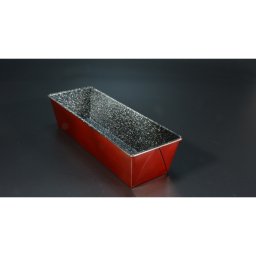 Piros tapadásmentes hosszúkás püspökkenyér és kenyér sütőforma 30 cm