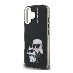 KARL LAGERFELD IML AQUARELLE KARL AND CHOUPETTE szilikon telefonvédő (ütésállóság, kameravédő) FEKETE Apple iPhone 16