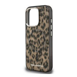 KARL LAGERFELD IML LEOPARD MAGSAFE szilikon telefonvédő (ütésállóság, kameravédő, MagSafe, leopárd minta) BARNA Apple iPhone 16 Pro
