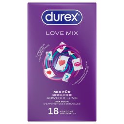 Durex Love Mix - óvszer csomag (18 db)