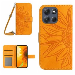 ART SUNFLOWER Pénztárca tok zsinórral Motorola Moto G56 5G telefonhoz, sárga