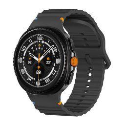 WAVY szilikon szíj Samsung Galaxy Watch8 / Watch8 Classic fekete színhez
