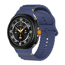 WAVY szilikon szíj Samsung Galaxy Watch8 / Watch8 Classic okosórához, sötétkék