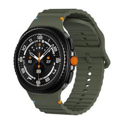 WAVY szilikon szíj Samsung Galaxy Watch8 / Watch8 Classic okosórához, sötétzöld