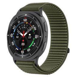 NYLON Cserélhető szíj Samsung Galaxy Watch8 / Watch8 Classic okosórához, sötétzöld