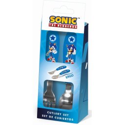 Sonic a sündisznó fém evőeszköz készlet Nr 01