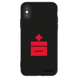 Fekete szilikon tok az alábbi mobiltelefonokra Apple iPhone X/XS - Le Plastenciaga