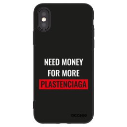 Fekete szilikon tok az alábbi mobiltelefonokra Apple iPhone X/XS - More PLASTENCIAGA