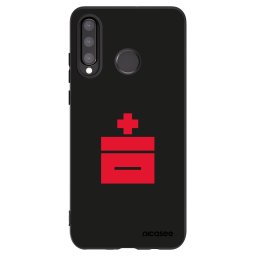 Fekete szilikon tok az alábbi mobiltelefonokra Huawei P30 Lite - Le Plastenciaga