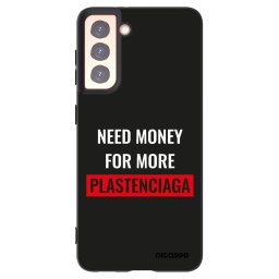 Fekete szilikon tok az alábbi mobiltelefonokra Samsung Galaxy S21 5G G991B - More PLASTENCIAGA