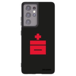 Fekete szilikon tok az alábbi mobiltelefonokra Samsung Galaxy S21 Ultra 5G G998B - Le Plastenciaga