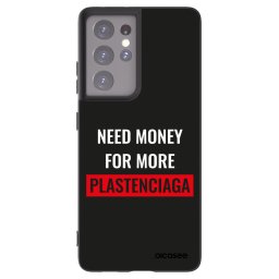 Fekete szilikon tok az alábbi mobiltelefonokra Samsung Galaxy S21 Ultra 5G G998B - More PLASTENCIAGA
