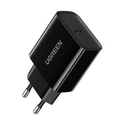 UGREEN hálózati töltő Type-C aljzat (20W, PD gyorstöltő) FEKETE