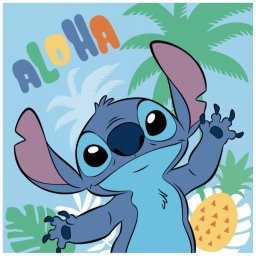 Lilo és Stitch, A csillagkutya kéztörlő, arctörlő, törölköző 30x30 cm Nr 03
