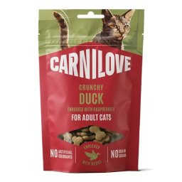 CarniLove Cat Crunchy Snack kacsával és málnával macskáknak (4 tasak | 4 x 50 g) 200gr