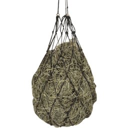 Kerbl nagy lyukú fekete szénaháló fémgyűrűkkel (Hálóosztás: 10 x 10 cm)