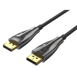 Vention Displayport/M -> Displayport/M (8K, optikai, fekete), 5m, kábel
