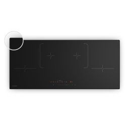 Klarstein Velaire keskeny indukciós főzőlap | Elegáns, minimalista, erőteljes | 4 főzőzóna | 7000 W | 90 cm (XFC904I-B3SF)