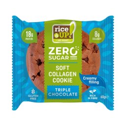 Rice Up Zero keksz kollagénnel és proteinnel tripla csokoládés 60g