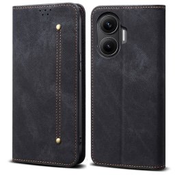 DENIM Pénztárca tok Xiaomi Poco F7 fekete készülékhez
