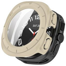 PC FULL COVER Műanyag tok üveggel Samsung Galaxy Watch Ultra / Watch Ultra 2025 IVORY