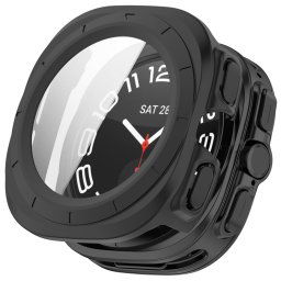 PC FULL COVER Műanyag tok üveggel Samsung Galaxy Watch Ultra / Watch Ultra 2025 fekete
