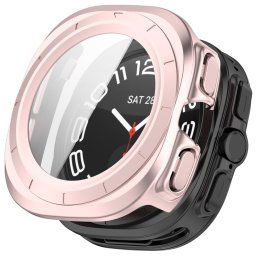 PC FULL COVER Műanyag tok üveggel Samsung Galaxy Watch Ultra / Watch Ultra 2025 metál rózsaszínhez