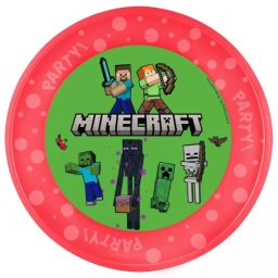 Minecraft micro prémium műanyag lapostányér 21 cm Nr4