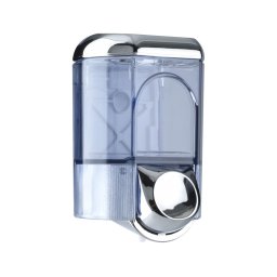 Mar plast folyékony szappan és tusfürdő adagoló átlátszó, chrome 350 ml