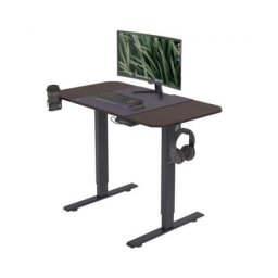 ROB 1371 140 cm-es Állítható magasságú elektromos asztal FEKETE / DIÓ színben