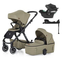 PETITE&MARS KÉSZLET Babakocsi 4v1 ICON LITE AIR + CYBEX Aton B2 i-Size - Mossy Green