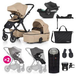 PETITE&MARS KÉSZLET Babakocsi 4v1 ICON XXL RWS + CYBEX Aton B2 i-Size - Mocha Beige