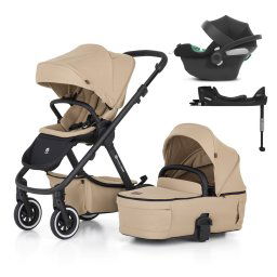 PETITE&MARS KÉSZLET Babakocsi 4v1 ICON LITE AIR + CYBEX Aton B2 i-Size - Mocha Beige