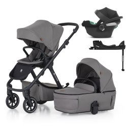 PETITE&MARS KÉSZLET Babakocsi 4v1 ICON LITE RWS + CYBEX Aton B2 i-Size - Dove Grey