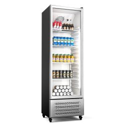 Klarstein GrandCooler italhűtő, 306 l, LED világítás, kerekekkel, 4 polc (HEA-GCoolerSS-306L)