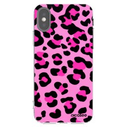 Átlátszó szilikon tok az alábbi mobiltelefonokra Apple iPhone X/XS - Pink Tiger